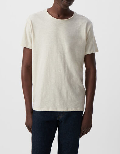 Wei&szlig;es Herren-T-Shirt L&lsquo;Essentiel mit Rundhalsausschnitt - IKKS