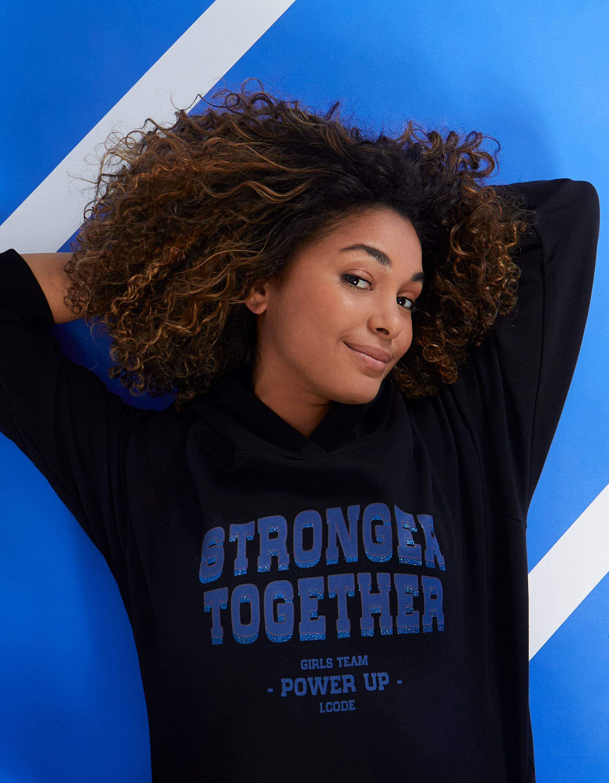 Black slogan hoodie cheap