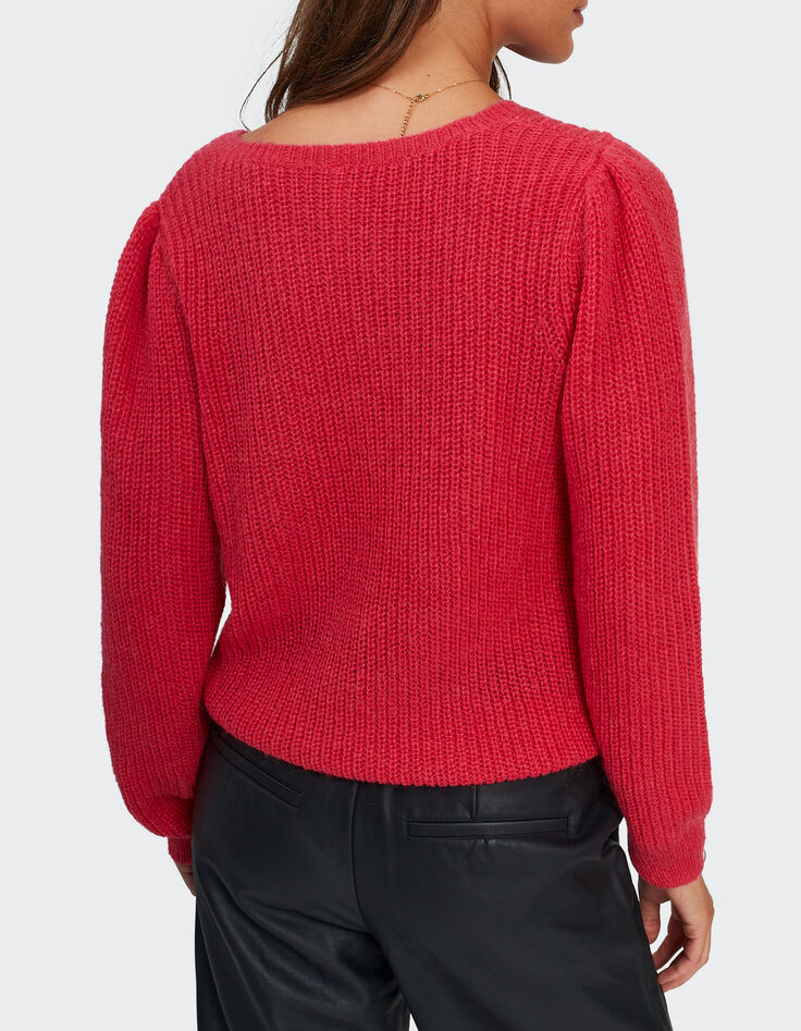 Pull flash pink en tricot avec points fantaisie I.Code -3