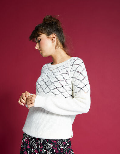 I.Code ecru knit sweater - I.CODE