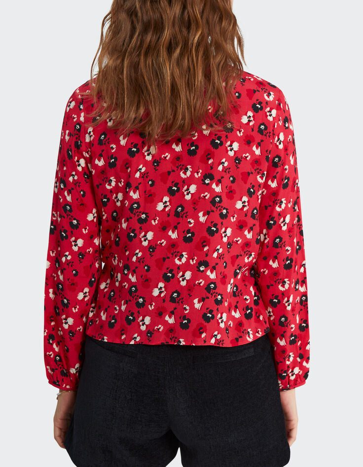 Blouse flash pink rock bloemenprint I.Code-2