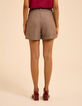 Short beige motif pied-de-puce I.Code-5