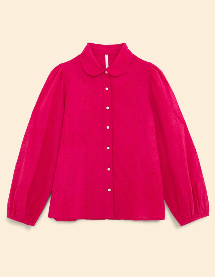 Magenta overhemd broderie anglaise I.Code-6 Magenta overhemd broderie anglaise I.Code-6