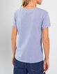 I.Code lavender T-shirt with metallic slogan-3