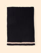 Snood noir tricot côtelé I.Code x Lafrançaise-1