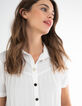 Korte jumpsuit zwart en wit twee materialen I.Code-3