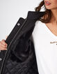 Plumas negro forrado con capucha I.Code-3