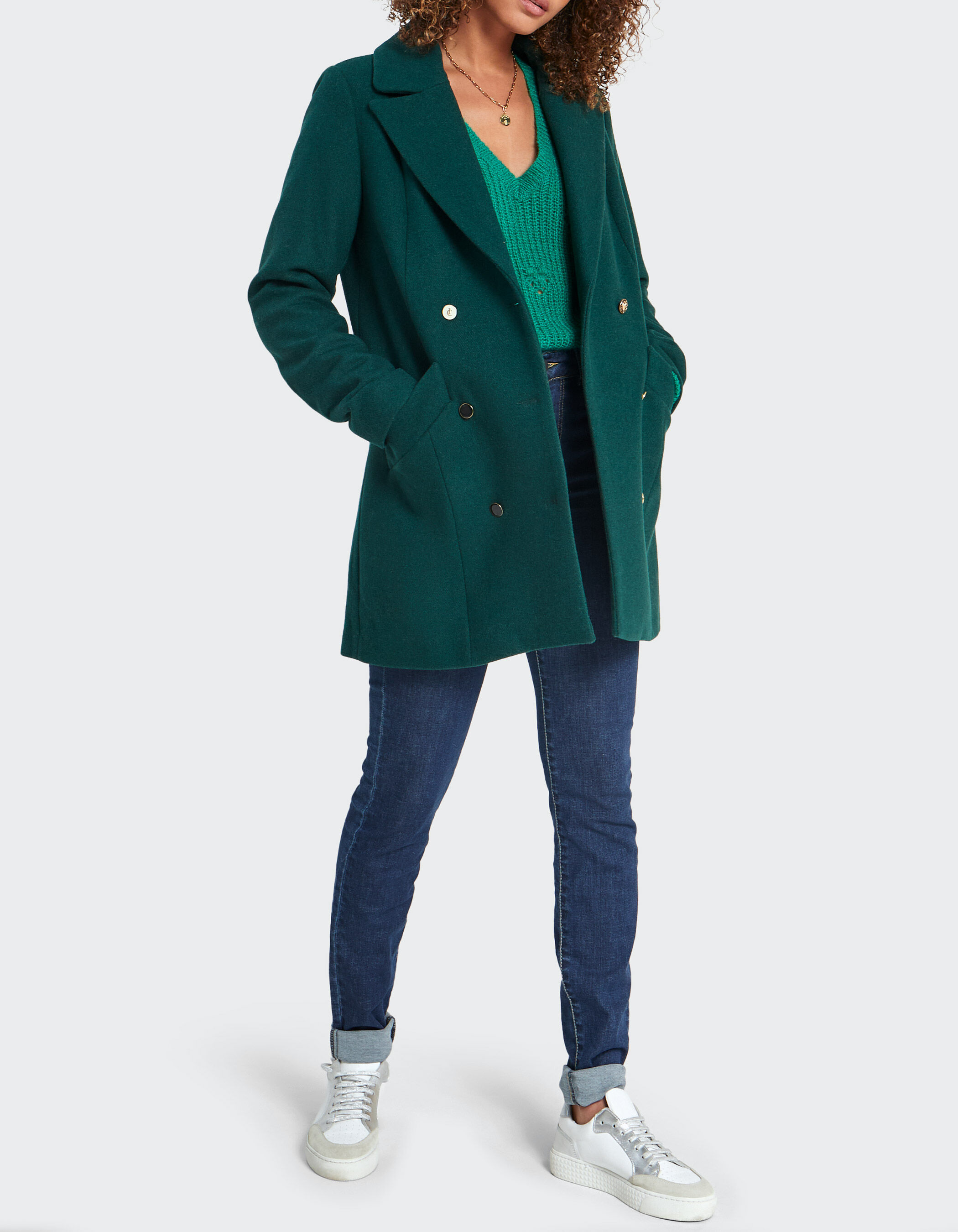 Manteau vert imperial esprit caban I.Code