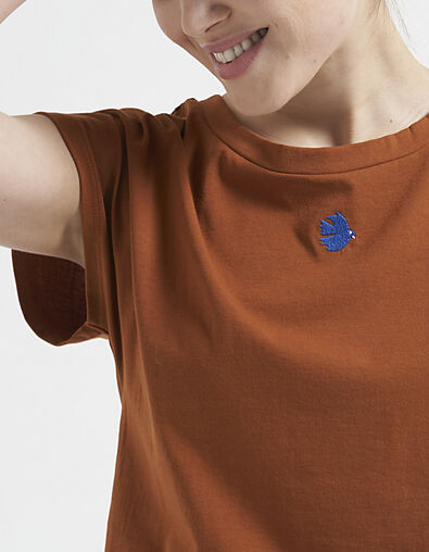 Camiseta caramelo bordado encaje espalda I.Code