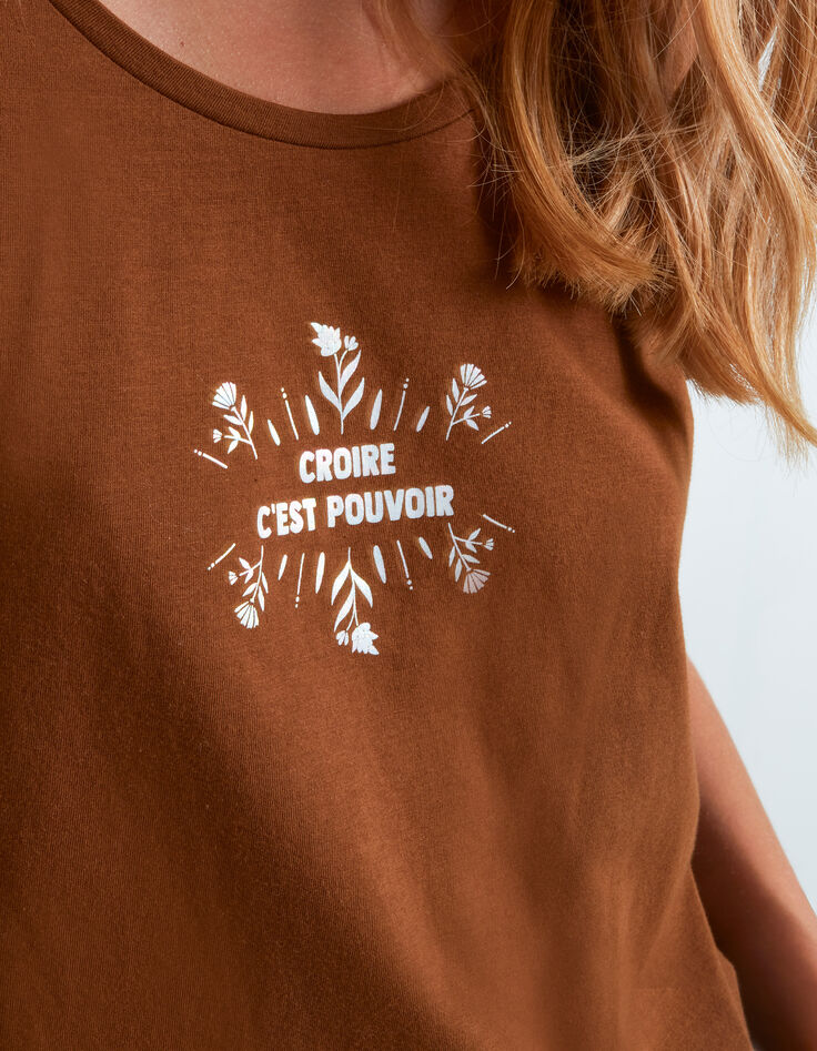 Tee-shirt camel bio à message I.Code -3