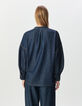 Oversize-Damenbluse aus Lyocell&reg; ungebleichtes Blau-4
