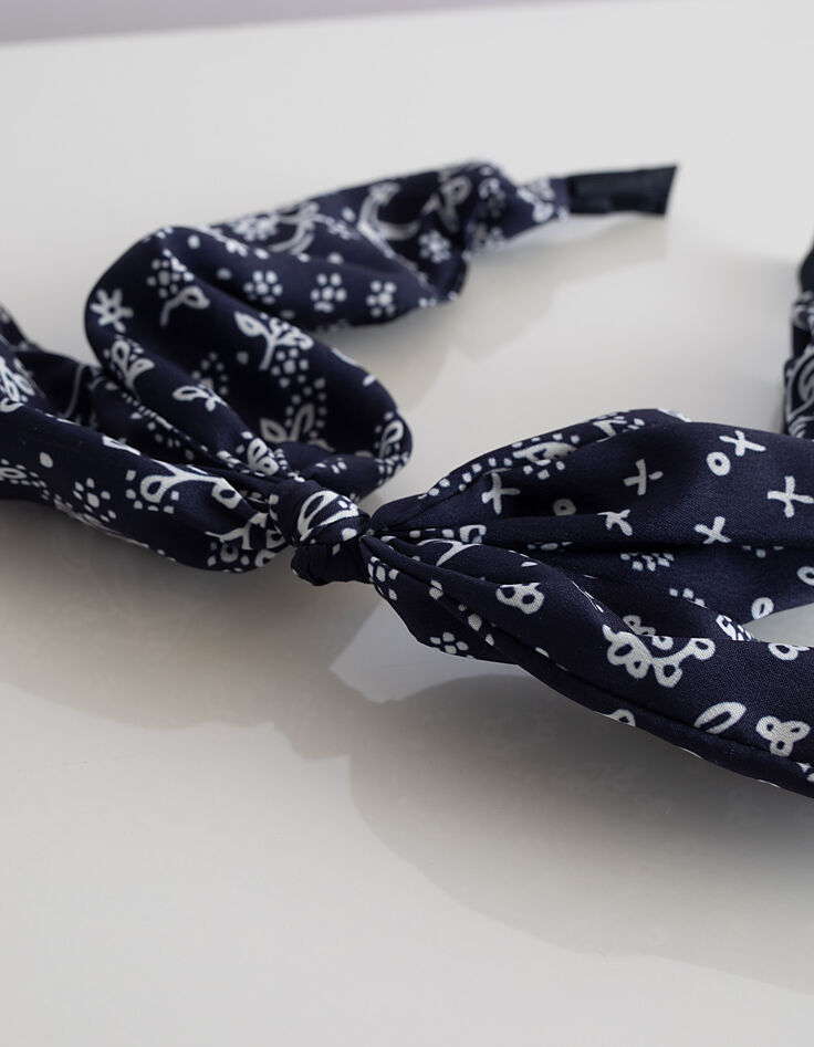 Serre-tête marine à imprimé foulard I.Code-3