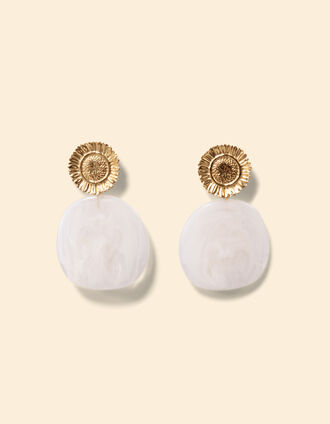 Pendientes medalla resina crudo I.Code