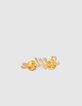 Goldfarbene Metallbrosche mit Schriftzug I.Code-2