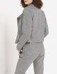 Veste noire esprit motard à motif pied de poule I.Code-3