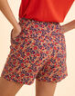 Rode short bloemenprint met ceintuur I.Code-4