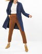 Pantalon carotte camel en lin I.Code-6