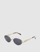 Dean ovale gelbe Metall-Sonnenbrille f&uuml;r Frauen-2