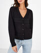 Cardigan noir tricot avec dentelle I.Code-2