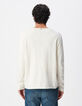 Stuccofarbener, geflammter Herrenpullover mit Rollsaum-5
