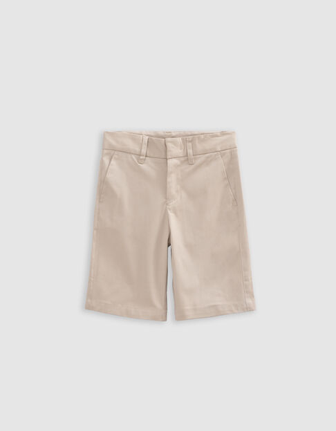 Boy's beige formal Bermuda shorts - IKKS