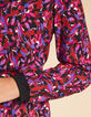I.Code black camouflage print blouse color-4
