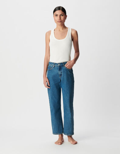 Blaue verk&uuml;rzte Boyfriend-Jeans Charlotte Damen - IKKS