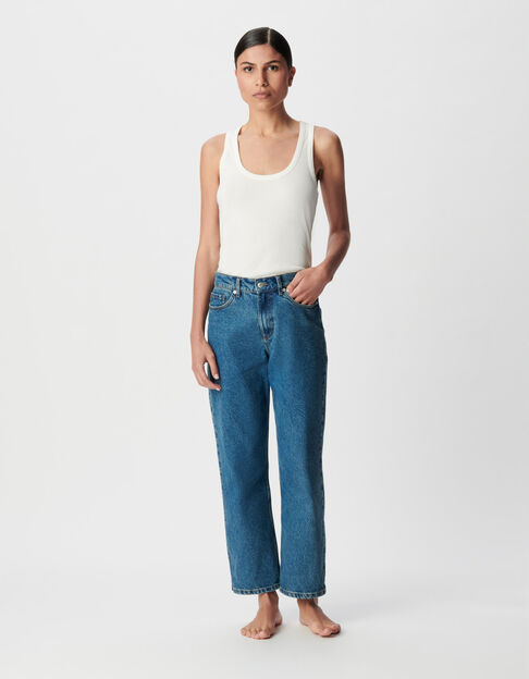 Blaue verk&uuml;rzte Boyfriend-Jeans Charlotte Damen - IKKS