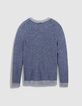 Blauer Strickpullover f&uuml;r Herren-8