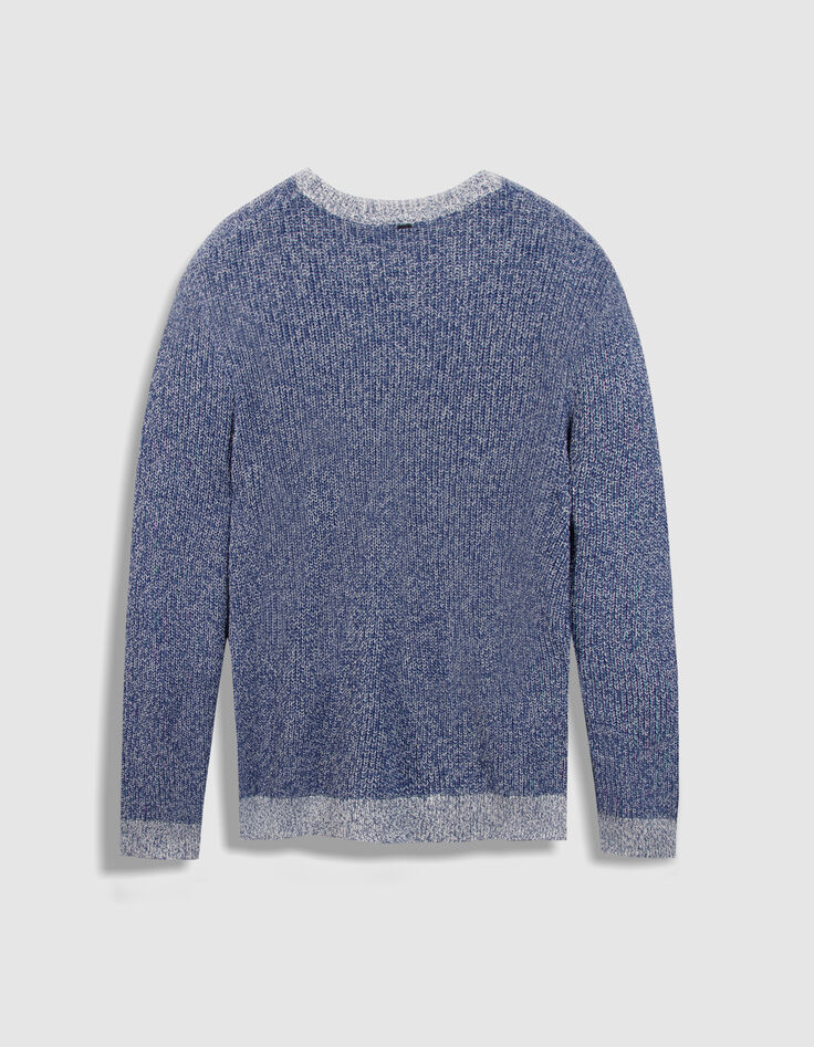 Blauer Strickpullover f&uuml;r Herren-8