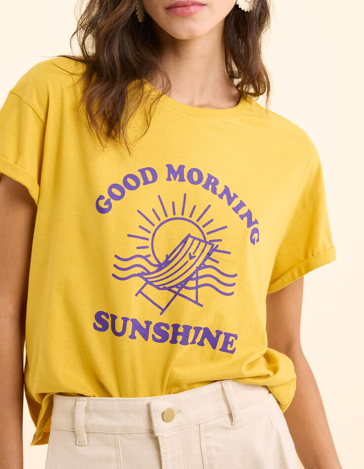 T-shirt jaune message visuel transat I.Code-6 T-shirt jaune message visuel transat I.Code-6