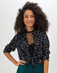 Camisa negra estampado tipo neón-4