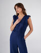 Combinaison indigo volants broderie anglaise I.Code-2