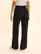 Schwarze elegante Hose mit Seemannsknopfleiste I.Code-5