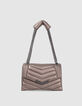 Damentasche THE 1 glitter aus Metallic-Leder in Copper-2