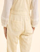 Ecru Jeanslatzhose gelbe Streifen I.Code-7