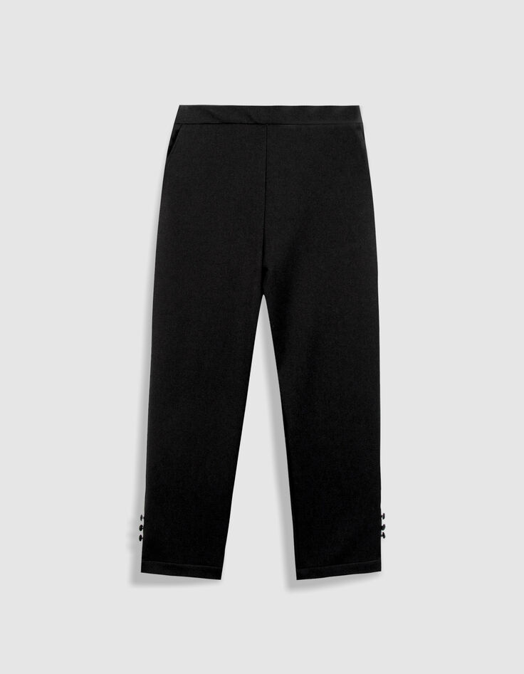 Schwarze Hosen f&uuml;r Damen in mittlerer Wadenl&auml;nge-5