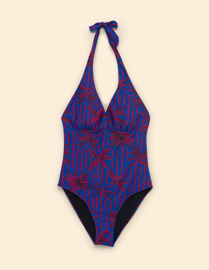 I.Code blue swimsuit with palm tree print-7