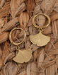 I.Code ginko leaf hoop earrings-2