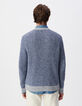 Blauer Strickpullover f&uuml;r Herren-3
