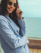 Blauw chambray colbert met dubbele borst Dames-2