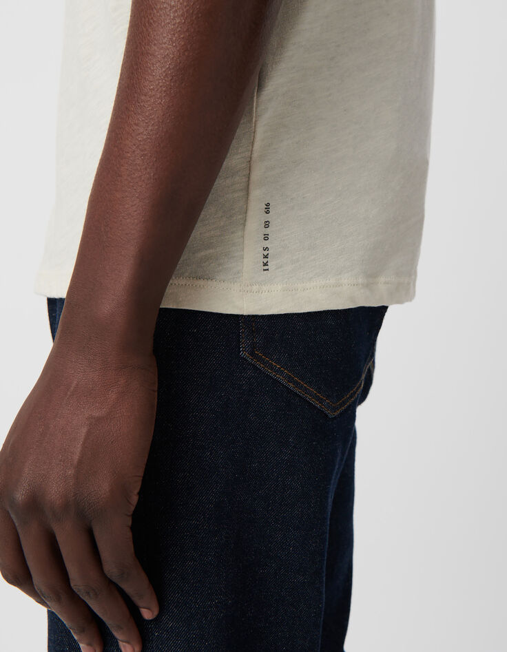 Wei&szlig;es Herren-T-Shirt L&lsquo;Essentiel mit Rundhalsausschnitt-4