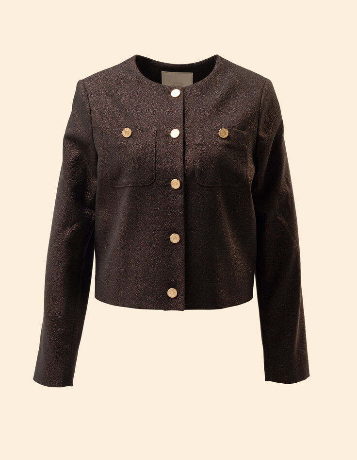 Bronzefarbene kurze Anzugjacke I.Code-6
