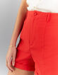 I.Code cherry shorts with seaming on front-3