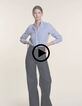 I.Code authentic blue striped shirt-2