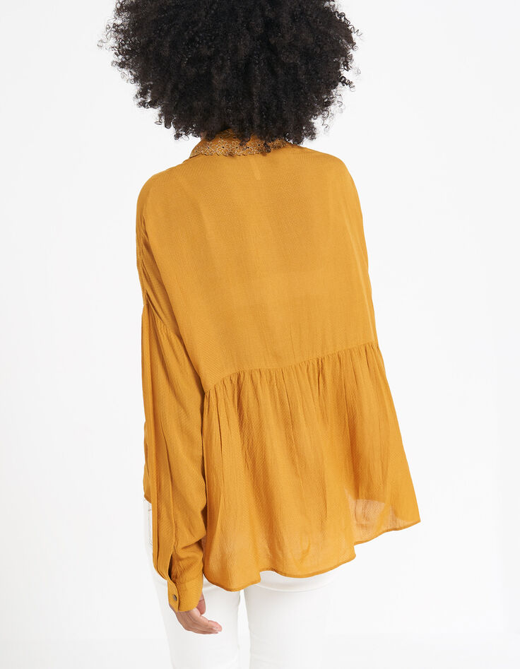 Chemise mélèze jacquard à col brodé I.Code-3