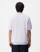 Herren Kurzarm-Poloshirt in fliederfarbenem Flammenstich-4