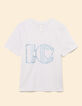 T-shirt manches courtes blanc maxi monogramme I.Code-5