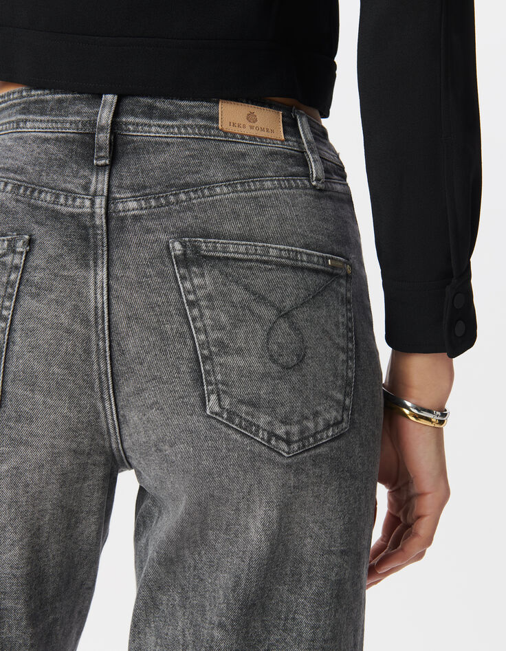 Graue Slouchy-Damenjeans in Crop-L&auml;nge aus BCI-Baumwolle-4