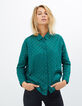 Chemise émeraude à pois pailletés dorés I.Code-3
